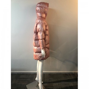 DAMES LANGLINJE PUFFERLAK I PINK RLWPC0081