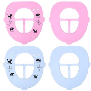 Ny antibakteriel silikone sædehynde husstand vandtæt let rengøring rejse bærbar toilet sæde ring