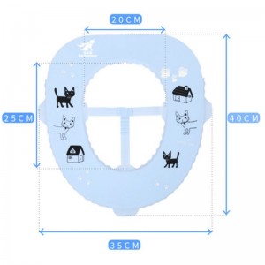 Ny antibakteriel silikone sædehynde husstand vandtæt let rengøring rejse bærbar toilet sæde ring