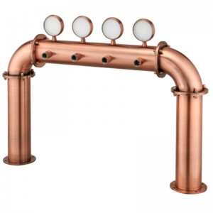 Øldistributionsudstyr Bar Restaurant High-end Vinsøjle 4 hullers Dørtype Vintårn med lampe PVD