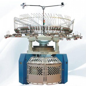 Engrosprodukter Kina jacquard single jersey auto stripe cirkulær strikemaskine