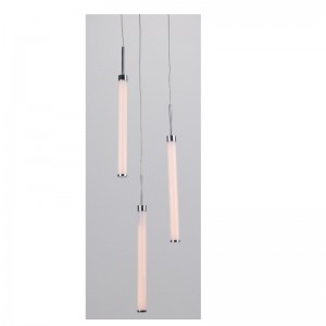 Lys til LED-vedhæng med 3-pc-rør, acryl-lige rør