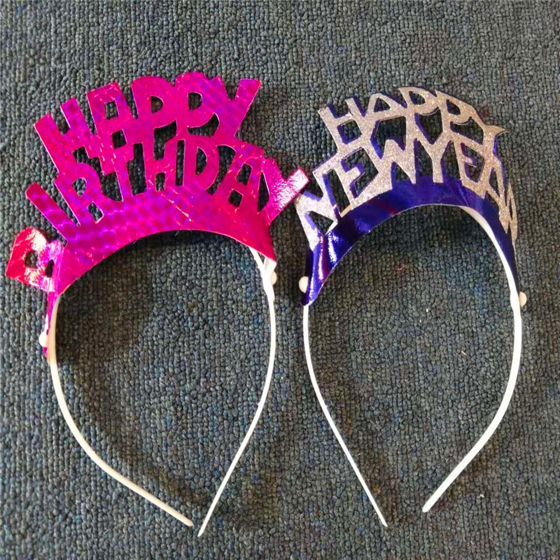 Glædelig New Years Fest Favorne Headband Tiara Nyårsfest dekorationer