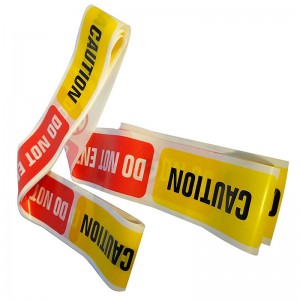 Topkvalitet fabrikat pris gul PE advarselsbarriere special printplade forsigtighedstape