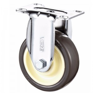 Medium duty - chrom plated indeslutning med Blåt Diamanter TPE-hjul