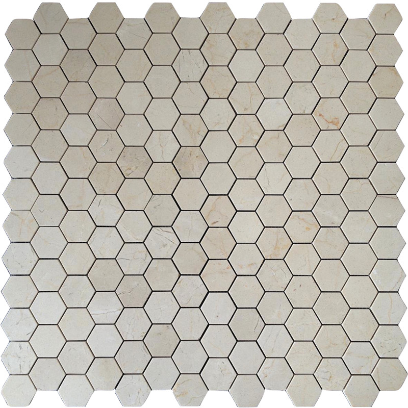 Emperador lys 1x1 firkantet mosaikflise poleret