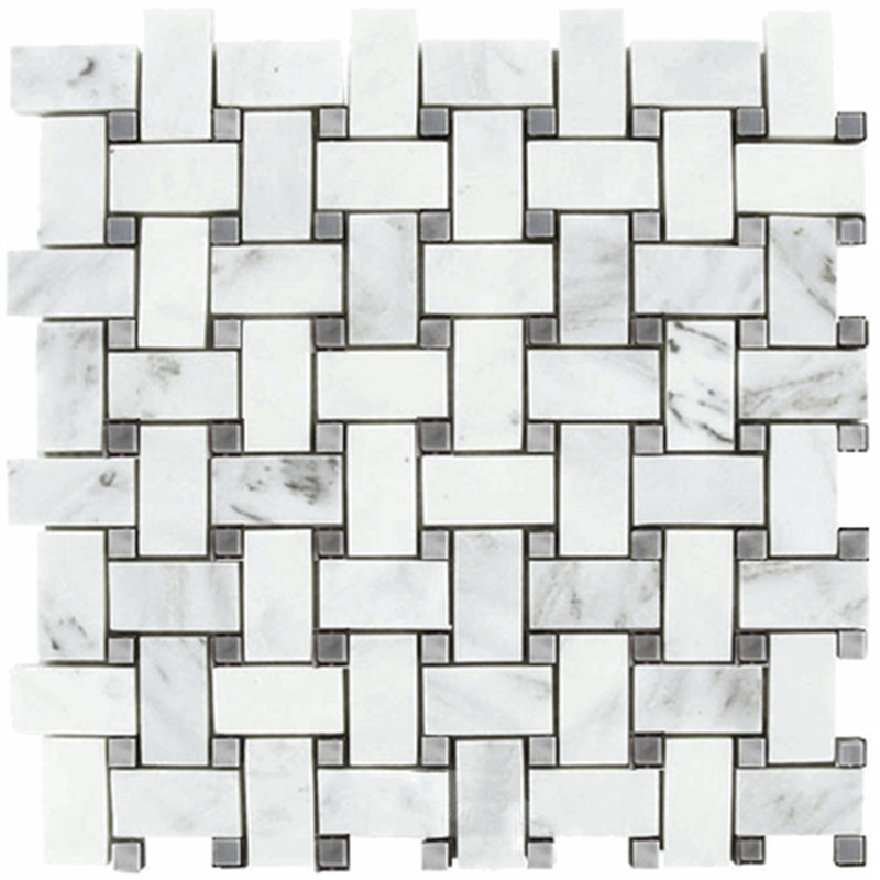 Carrara hvide mosaikfliser