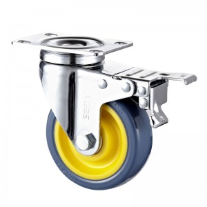 Medium Duty - Forkromet hus med orange TPE-hjul 1