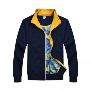 # 303-LightWeight Sweatshirt med lynlås i kontrast