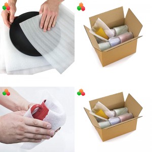 Brugerdefineret beskyttelsesmateriale til pakning af blødt stødfast ekspanderet polyethylen EPE-skumrulleplade til transportemballage