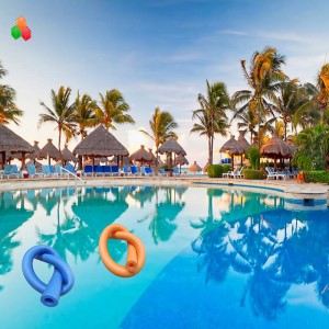 Varmt sælgende varmebestandigt flydende komprimerbart tætcelle polyethylenskum poolmateriale svømme nudlerør bagstang