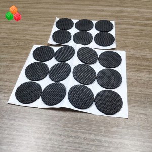 Dongguan designede størrelse selvklæbende gummi møbler bordtennisfødder beskyttel pad eva skum stolebens protektor
