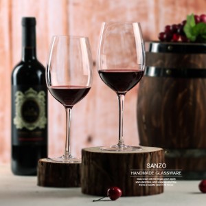 SANZO Akryl Flydende Vinglas Håndmalet Stemless Briller Cup Frostet Brevplakat Håndblæst