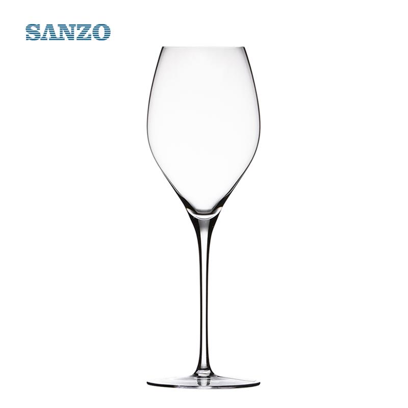 SANZO sortfarvet vinglas sæt Håndlavet blyfrit krystal skråt mundbriller Højformet vase