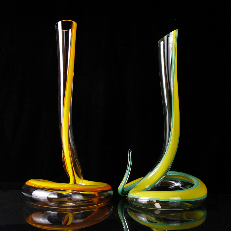 Sanzo Engroshandlavet glasvarer Producent Unik enkelt glas rødvin karaffel / Flagon 1200ml / 40oz 900031