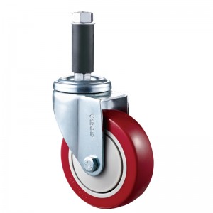 Medium Duty - Forkromet hus med rødt Diamand TPE-hjul