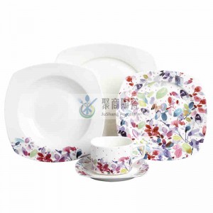 bord ware-20stykket porcelænsmiddagsæt med afskåret mærkat