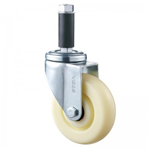 Medium Duty - Forkromet hus med hvidt TPE-hjul