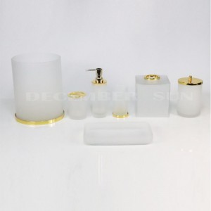 Evident effekt frost Glas toilettilbehør sæt