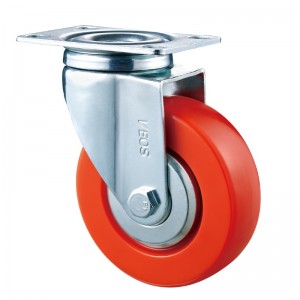 Medium Duty - Forkromet hus med rødt TPE-hjul