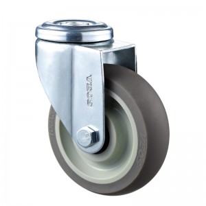 Medium Duty - Forkromet hus med grå2 Diamand TPE-hjul