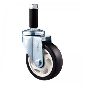 Medium Duty - Forkromet hus med hvidt Diamand TPE-hjul