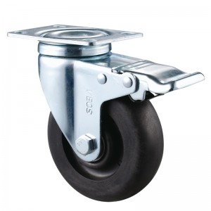 Medium Duty - Forkromet hus med sort TPE-hjul