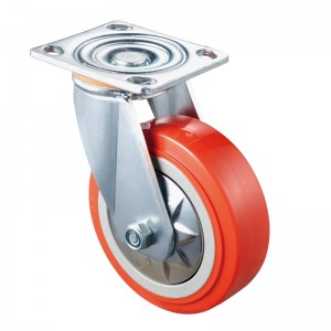 Heavy Duty - Forkromet hus med orange TPE-hjul