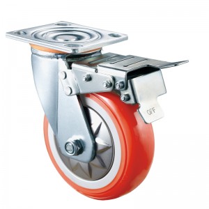 Heavy Duty - Forkromet hus med orange TPE-hjul