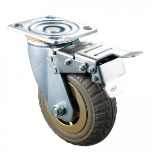 Heavy Duty - Forkromet hus med brown2 TPE hjul