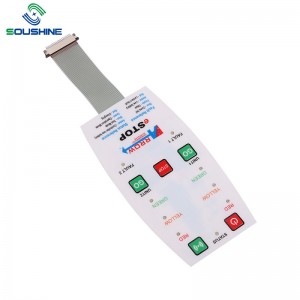 Membranafbryder med LED og præget knap, blank overfladeløsning