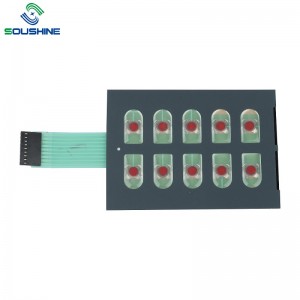 OEM brugerdefineret membran switch med drop rubber tastatur