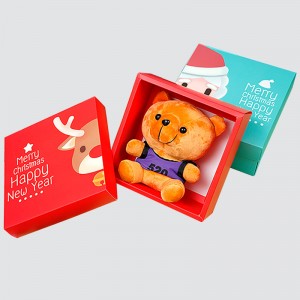 Brugerdefineret julegave og nytårsferie tegneserie gaveæske