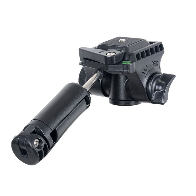Kingjoy VT-930 bærbart aluminium DSLR kamera stativ stativ med pan vippehoved, telefon klip, bærepose