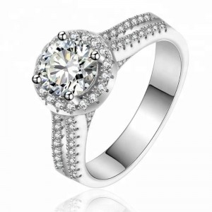 Forlovelsesringe hvidguld cubic zirconia ringe moissanite ringe lover ringe til kvinder