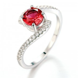 Forlovelsesringe til kvinder ametist cubic zirconia ringe rubinringe lover ringe