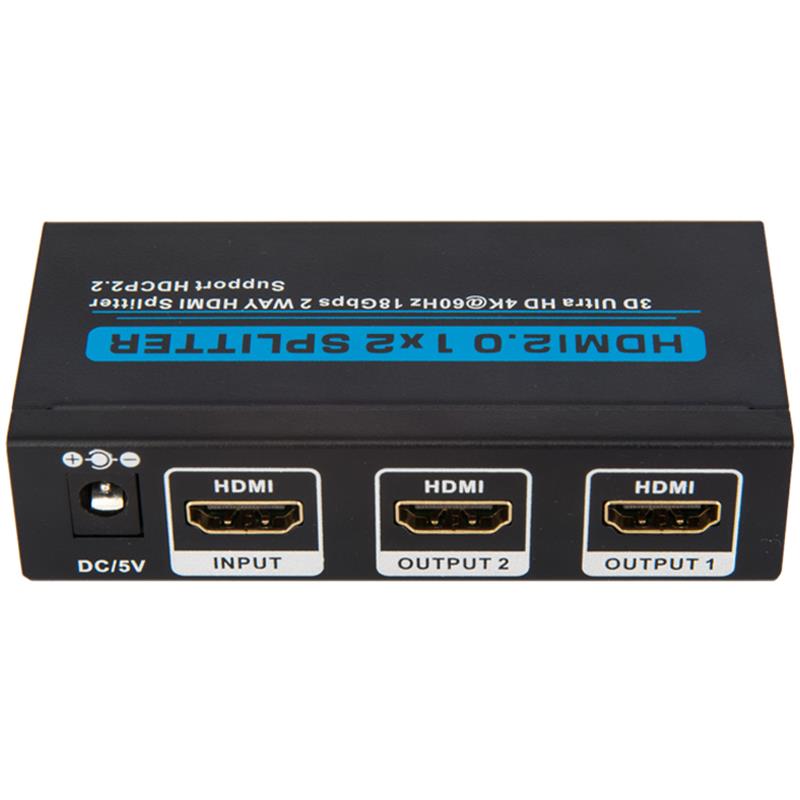 V2.0 HDMI 1x2 Splitter Support 3D Ultra HD 4Kx2K @ 60Hz HDCP2.2