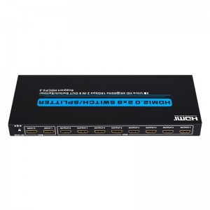 V2.0 HDMI 2x8 switch \/ splitter support 3D Ultra HD 4Kx2K @ 60Hz HDCP2.2