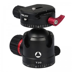 Kingjoy T20 kuglehoved med lav profil med panoramisk hurtigudløserplade