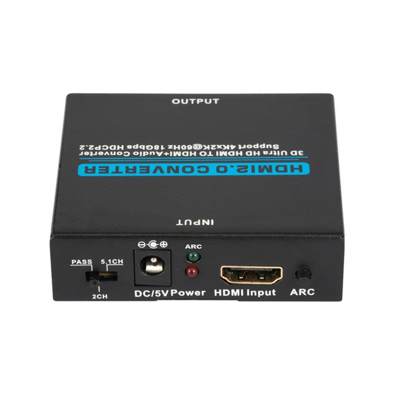 V2.0 HDMI Audio Extractor HDMI til HDMI + Audio converter Support 3D Ultra HD 4Kx2K @ 60Hz HDCP 2.2 18 Gbps