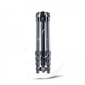 Kingjoy SF056 5 sektioner sammenfoldelige stativsæt med lav vinkeloptagelse og midterste søjle kan bruges som monopod