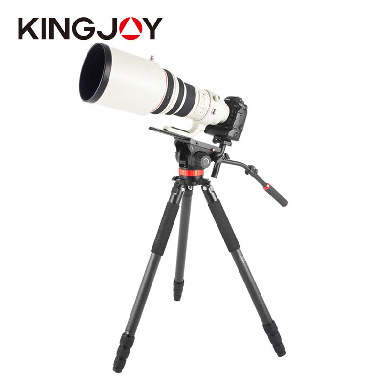 Kingjoy K6208 Heavey Duty Carbon Fiber Video- og fotostativ
