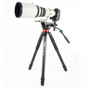 Kingjoy aluminiums stativ stativgreb til digitalt kamera med væskehoved til foto K5007