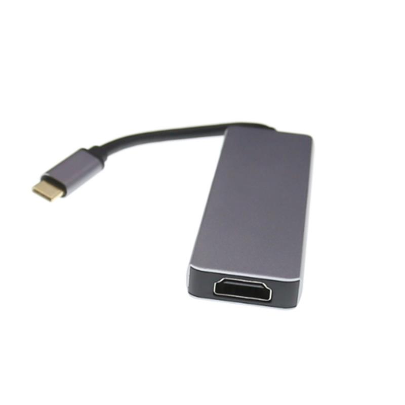 USB Type C til HDMI + 2 x USB 3.0 + SD-kortlæser Hub