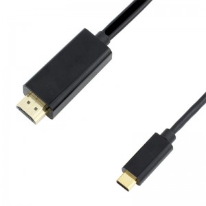 USB C til HDMI-kabel 6ft (4K @ 60Hz), USB Type C til HDMI-kabel [Thunderbolt 3 kompatibel] til MacBook Pro 16 '' 2019\/2018\/2017, MacBook Air \/ iPad Pro 2019\/2018, Surface Book 2, Samsung S10 , og mere