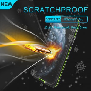 Universel vandtæt hylster med vandtæt håndværktøj iPhone vandtæt telefon til iPhone 11 pro () sort) med omslag i fast farve