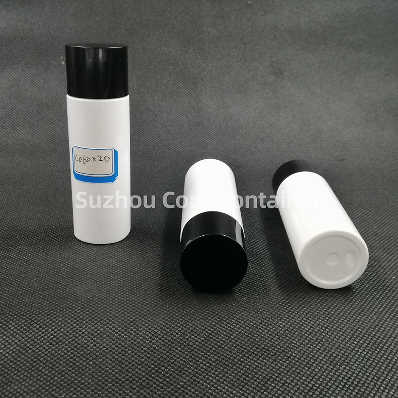 60ml Neck Size 20mm Pet Plastic Cosmetic Bottle with Screawing Cap