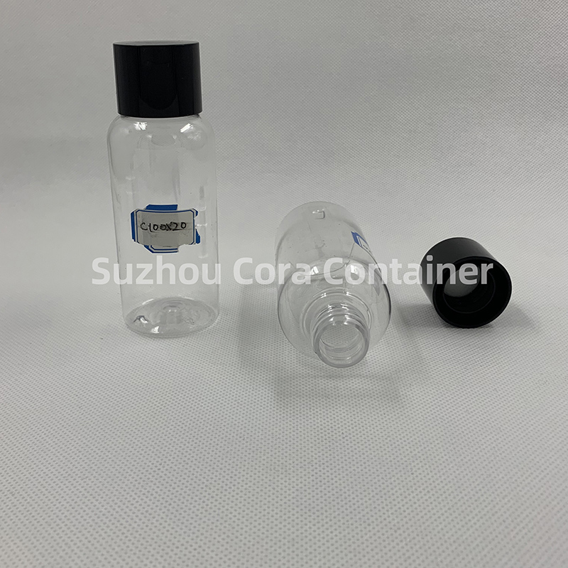 100ml Neck Size 20mm Pet Plastic Cosmetic Bottle with Screawing Cap