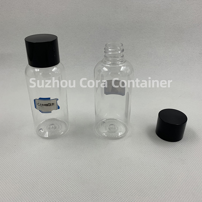 100ml Neck Size 20mm Pet Plastic Cosmetic Bottle with Screawing Cap