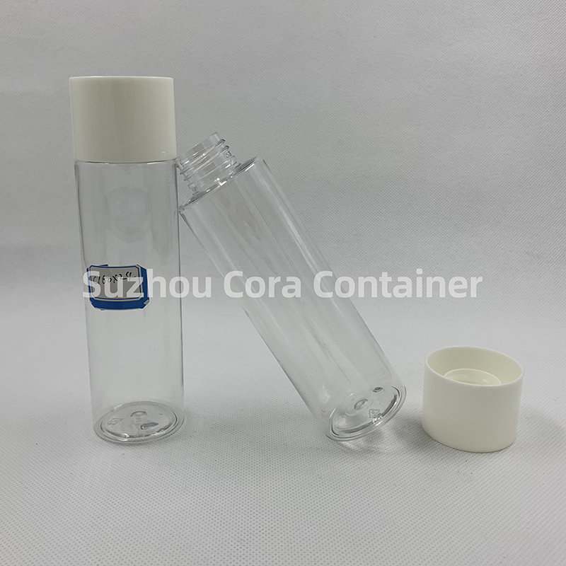 160ml Neck Size 24mm Pet Plastic Cosmetic Bottle with Screawing Cap